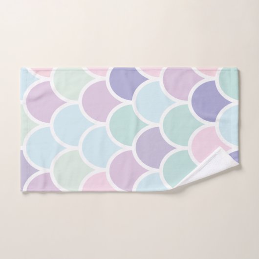 Moderne Pastel Jolie Sirène Motif Nom (Serviette à main)