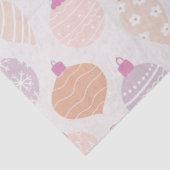 Moderne Pastel Kerst Ornamenten Witte Kerstmis Tissuepapier (Detail)