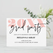 Moderne Pastel Ombre Grande invitation Pink (Debout devant)