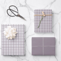 Moderne pastel Paarse en witte gingham