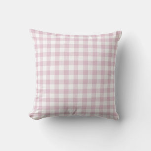 Moderne Pastel Paarse Gingham Patroon Check Buitenkussen