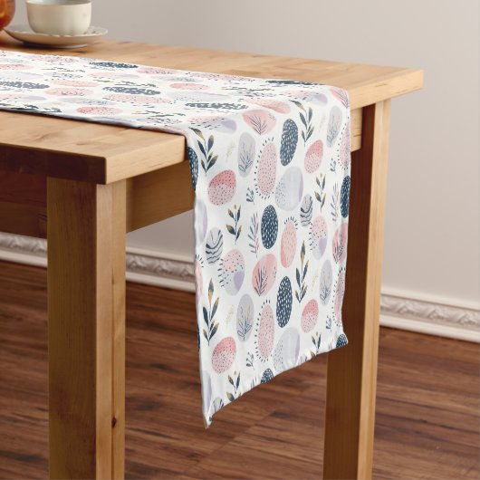 Moderne Pastel Paasei Tafel Runner Korte Tafelloper (Voorbeeld)