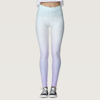 Moderne Pastel Periwinkle licht Turquoise Ombre Pe Leggings
