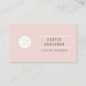 Moderne Pastel Pink Cartes de visite professionnel (Devant)