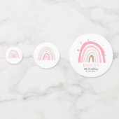 Moderne Pastel Regenbogen Verjaardag Foto Confetti (Voorkanten)