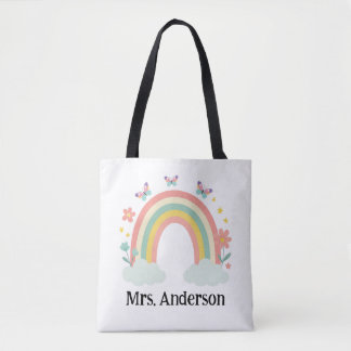 Moderne Pastel Regenboog Persoonlijke Leraren Cade Draagtas