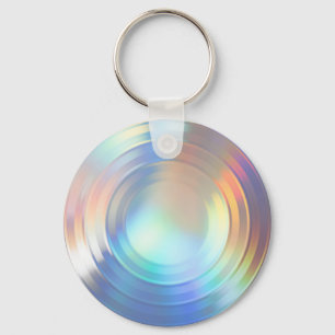 Moderne Pastel Regenboog Zeemeermin Eenhoring Holo Sleutelhanger