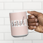 Moderne Pastel Rose Bonjour Et Vous Nom<br><div class="desc">Moderne Pastel Rose Bonjour Et Vous Nom</div>