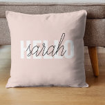 Moderne Pastel Rose Bonjour Et Vous Nom<br><div class="desc">Moderne Pastel Rose Bonjour Et Vous Nom</div>