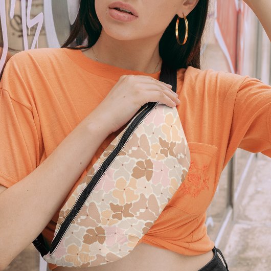 Moderne Pastel Rose Orange Floral Fille Motif