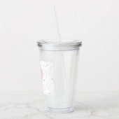 Moderne Pastel Roze & Heart Lovely Gift Acryl Drinkbeker (Links)