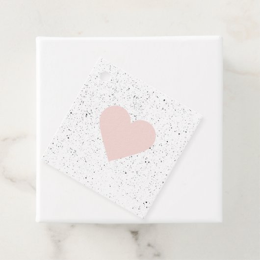 Moderne Pastel Roze & Heart Lovely Gift Bedankjes Labels (In situ)