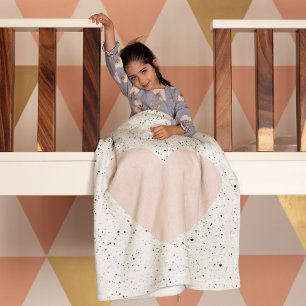 Moderne Pastel Roze & Heart Lovely Gift Fleece Deken