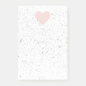 Moderne Pastel Roze & Heart Lovely Gift Post-it® Notes (Voorkant)
