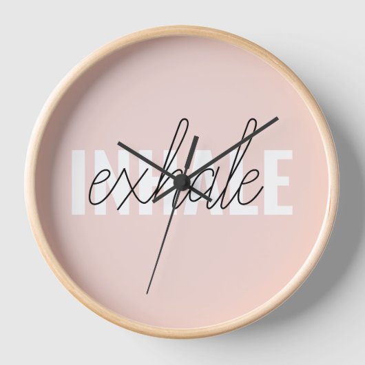 Moderne Pastel Roze Inhale Exhale Quote (Voorkant)