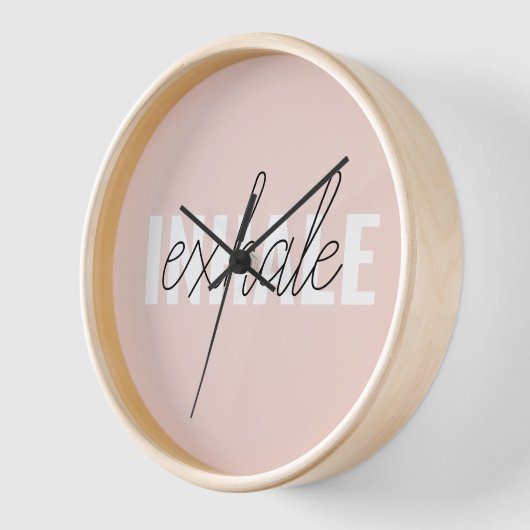 Moderne Pastel Roze Inhale Exhale Quote (Hoek)