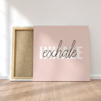 Moderne Pastel Roze Inhale Exhale Quote