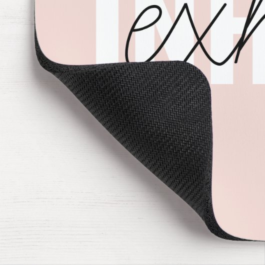 Moderne Pastel Roze Inhale Exhale Quote Muismat (Hoek)