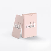 Moderne Pastel Roze Inhale Exhale Quote Pokerkaarten