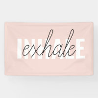 Moderne Pastel Roze Inhale Exhale Quote