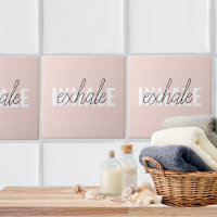 Moderne Pastel Roze Inhale Exhale Quote