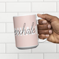 Moderne Pastel Roze Inhale Exhale Quote