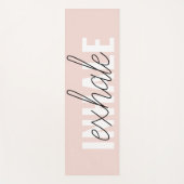 Moderne Pastel Roze Inhale Exhale Quote Yogamat (Voorkant)
