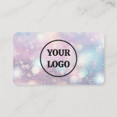 Moderne Pastel roze Lichte Flare QR Code Visitekaartje (Achterkant)