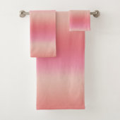 Moderne Pastel Roze, Perzik en Blush Ombre Gradiën Bad Handdoek (Insitu)