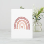 Moderne Pastel Roze Regenboog Boho Raad de naam Kaart (Staand voorkant)