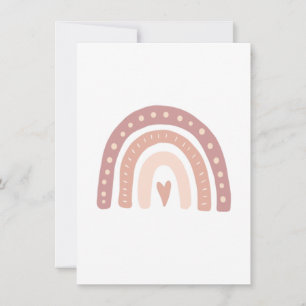 Moderne Pastel Roze Regenboog Boho Raad de naam Kaart