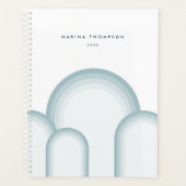 Moderne pastel salie groen retro  planner (Voorkant)