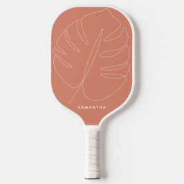 Moderne pastel Tangerine Tropische Lektekening Pickleball Paddle