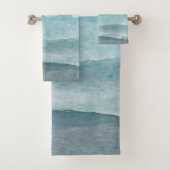 Moderne pastel terrazzo patroon badhanddoek set bad handdoek (Insitu)