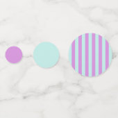 Moderne Pastel Turquoise Pink Stripes Confetti (Derrière)