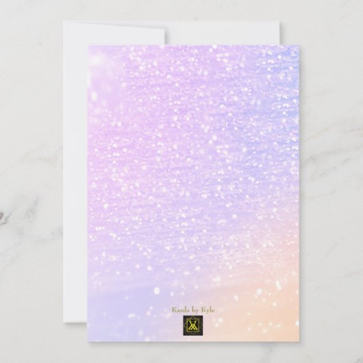 Moderne pastel violet lavande doux 16 Invitation (Dos)