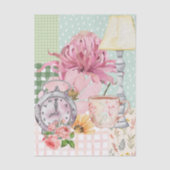 Moderne pastel waterverf illustraties Collage Tissuepapier (Voorkant)