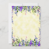 Moderne pastel Waterverf lavender Yellow Wedding Kaart (Achterkant)