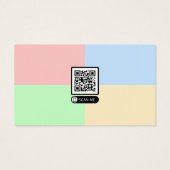 Moderne pastelblok Visitekaartje achtergrond (Achterkant)