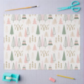 Moderne pastelkerstbomen van witte kerst tissuepapier (Craft)