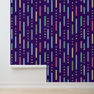Moderne pastelstrepen en -stippen behang