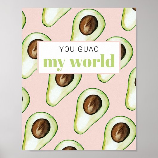 Moderne pastroze en groene avvocaat poster (Voorkant)
