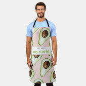 Moderne pastroze en groene avvocaat schort (Gedragen)