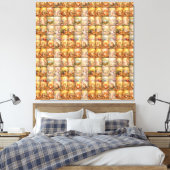 Moderne Patchwork Patroon Collage Canvas Afdruk (Insitu (Slaapkamer))