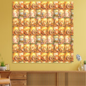 Moderne Patchwork Patroon Collage Canvas Afdruk (Insitu (Woonkamer))