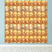 Moderne Patchwork Patroon Collage Canvas Afdruk (Insitu (Houten vloer))