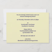 Moderne Patriotique USA Thanksgiving Invitation (Dos)