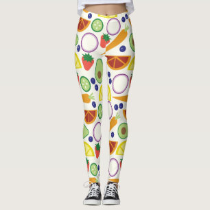 Moderne patroon voor groenten en fruit leggings