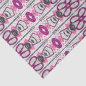 Moderne  Patroonroze witte Paars ontkoppeling Tissuepapier (Detail)