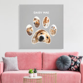 Moderne Paw Print Custom Pet Name Photo Collage (Insitu (Woonkamer))